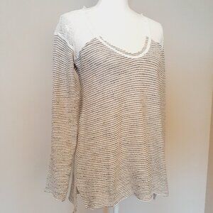Anthropologie Language Knit & Lace Top